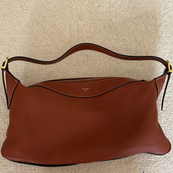 Celine Handbags - Celine Medium Romy Brown Leather Shoulder Bag